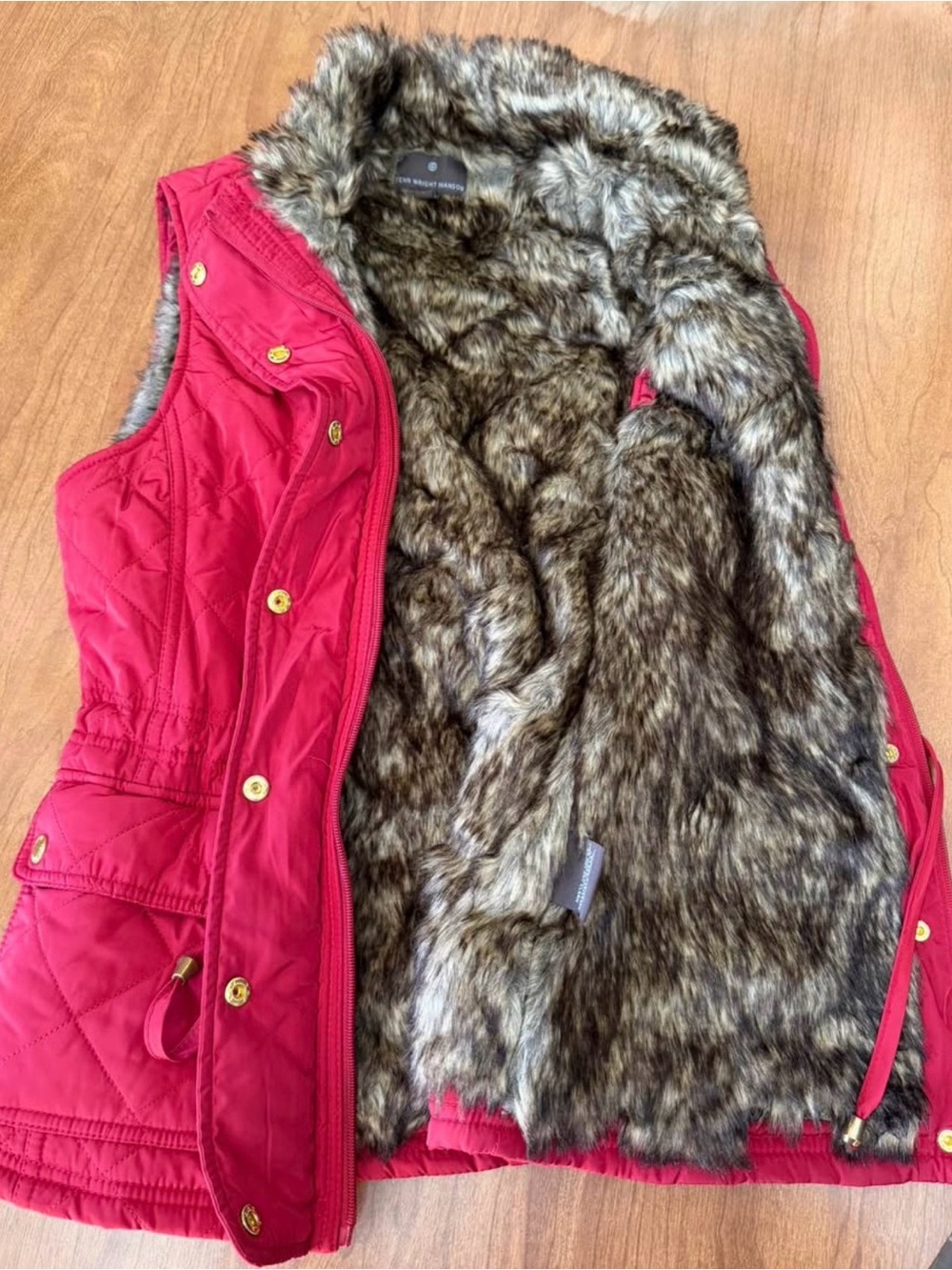Fenn Wright Manson Quilted Faux-Fur Lined Vest - pink - Picture 4 of 4